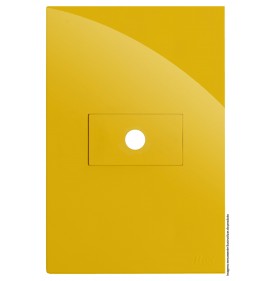 Placa Furo Horizontal 4x2 - RECTA MOSTARDA GLOSS